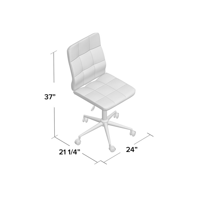 Chaise de travail Shufelt, Gris