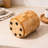 Rotating Bamboo Utensil Holder with Checkered Pattern for Countertop Organization