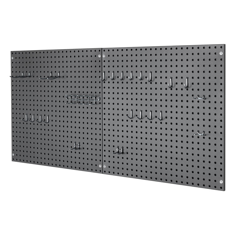 Seville Classics UltraHD 2-Piece Pegboard Set w/ 23 Piece Hook Assortment