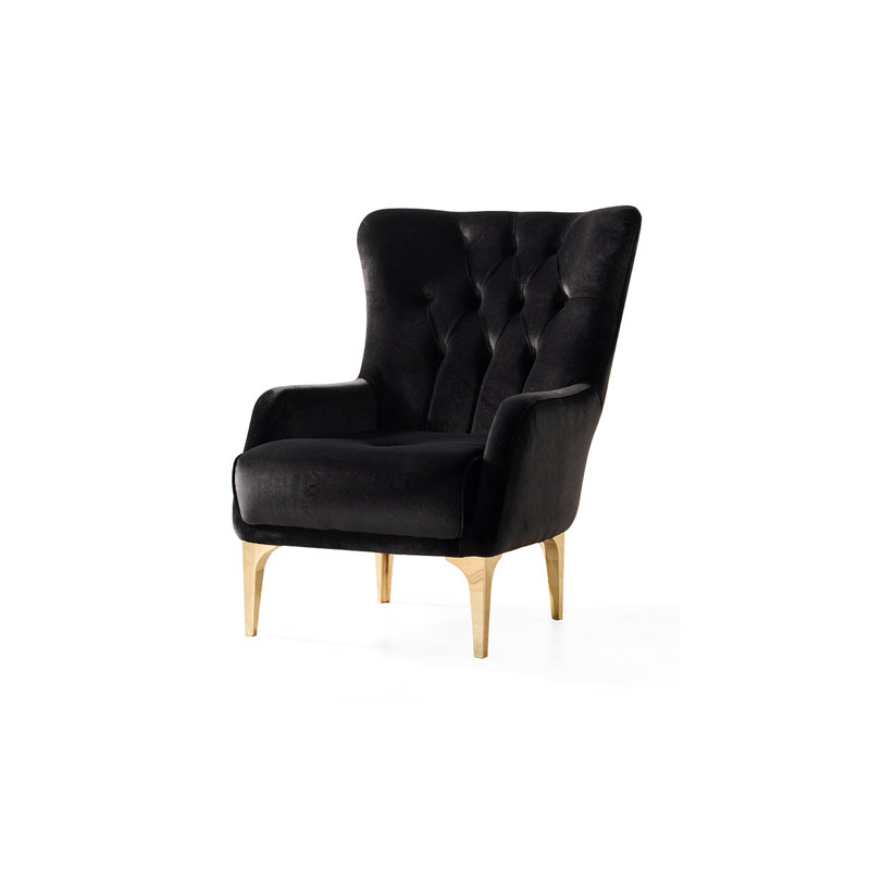 Chaise de style moderne Lust, Noir