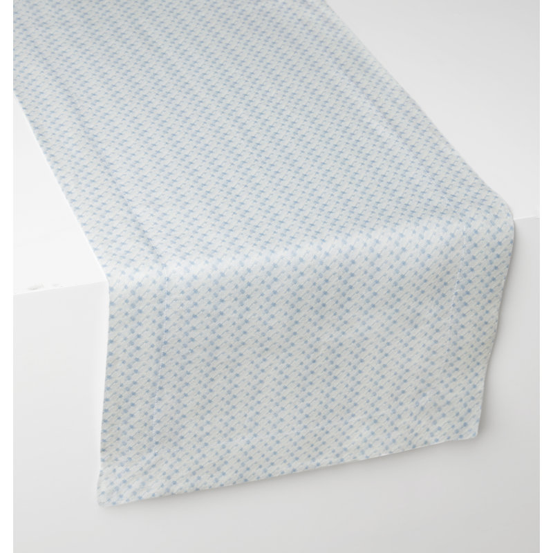 Abruzzo Geometric Table Runnner, Blue