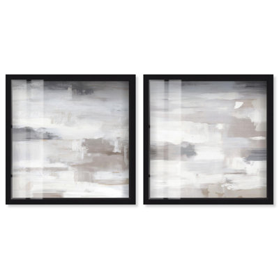Ensemble de décorations murales « Shadowbox Print Gold Boho » de la marque Urban Decay, par Art Remedy, cadre noir, 30 x 30 cm