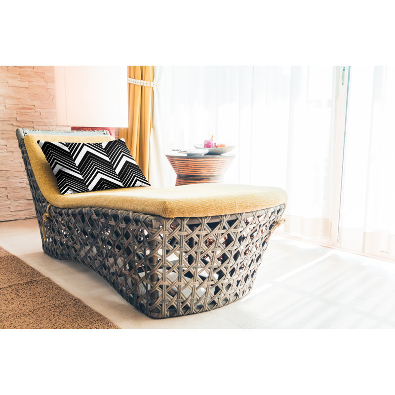 Outdoor Reversible Throw Pillow, Black