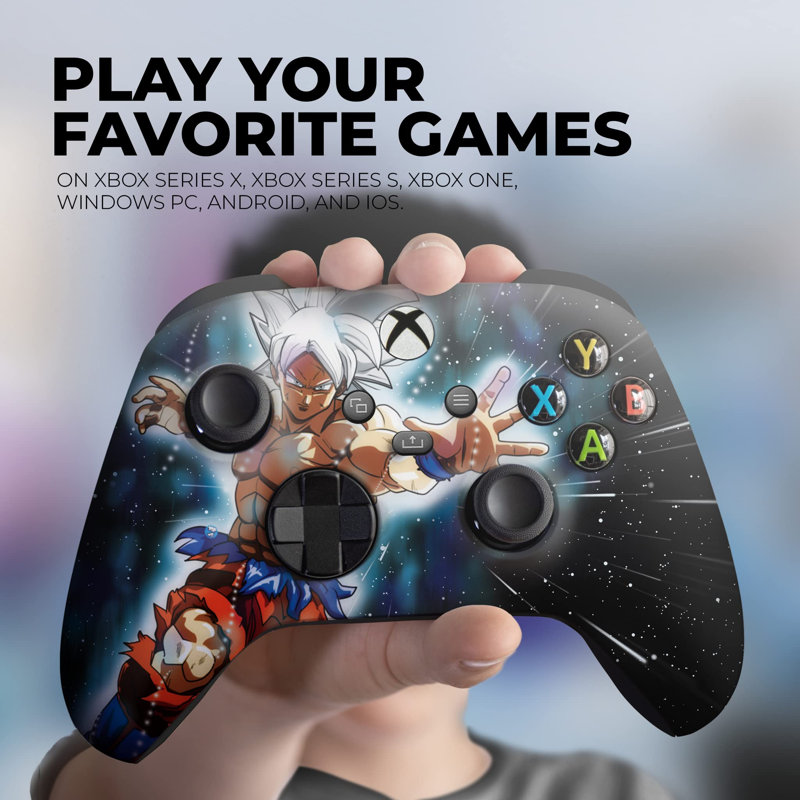 DreamController Go-Ku Ultra Instinct contrôleur X-box personnalisé sans fil compatible avec X-box One / Series X / S Fièrement personnalisé aux États-Unis avec impression permanente par HYDRO-DIP (PAS JUSTE UNE PEAU)