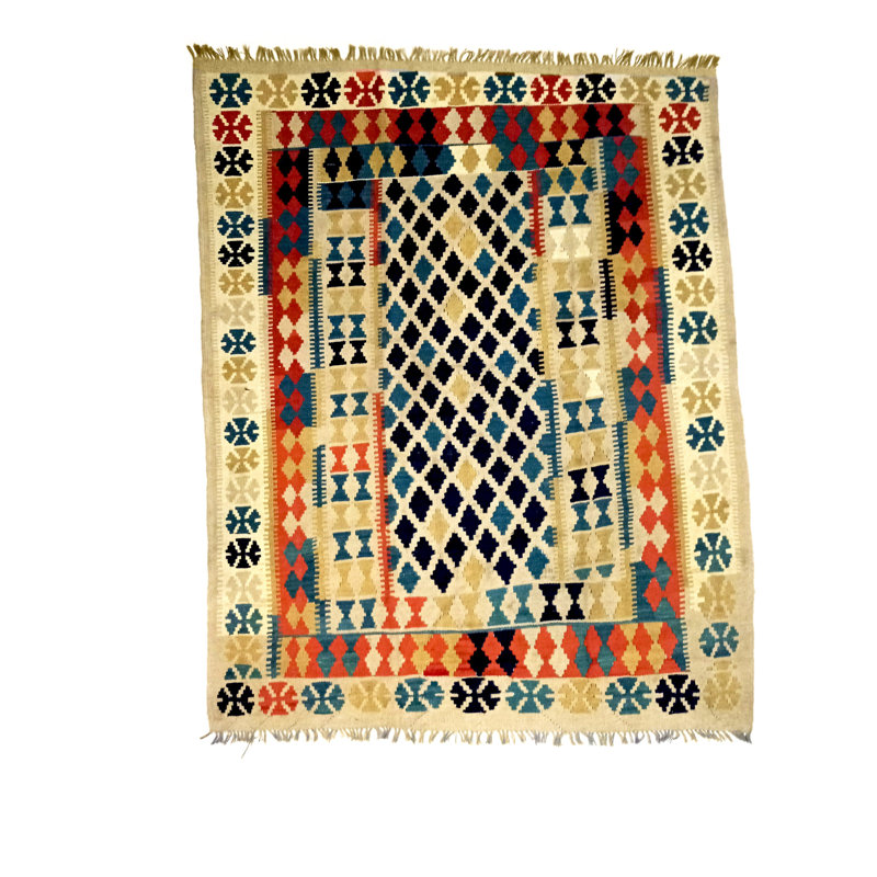 Reavis Geometric Hand Woven 150cm X 190cm Area Rug