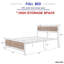 Structure de lit plateforme en métal et bois / boîtes sans boîte / support de plaque / facile à assembler-1767615991-1767615988