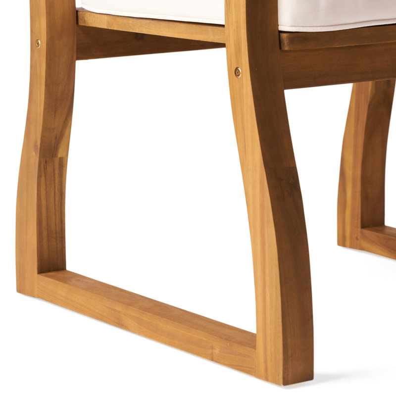 Fauteuil en bois, siège H 18,75 po, siège en bois résistant à la rouille, l 26,75 po x H 35 po