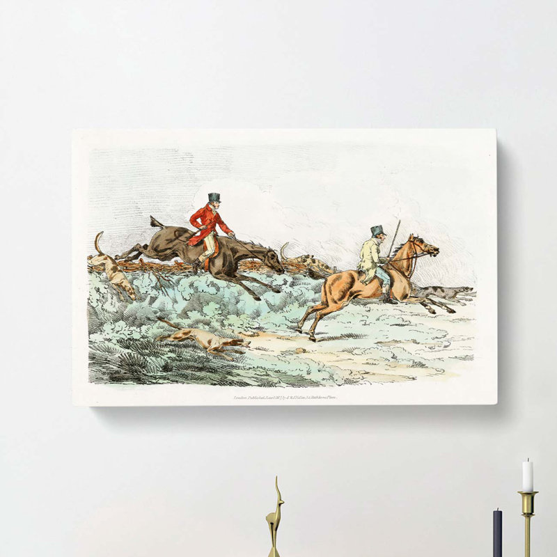 Hounds on the Hunt by Henry Alken - Wrapped Canvas Painting Print, 35cm H x 50cm W x 3cm D