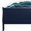 Lit simple bleu avec cadre à DEL de style moderne et transitionnel, bois massif et bois de remplissage, bois d'hévéa, profondeur de 73,61 po, largeur de 40,96 po, hauteur de 47,53 po, l 68,04 lb, sommier requis, éclairage de cadre de chambre à coucher, style,