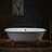 66" Enameled Cast Iron Double Ended Clawfoot Bathtub with Chrome Iron Feet, White