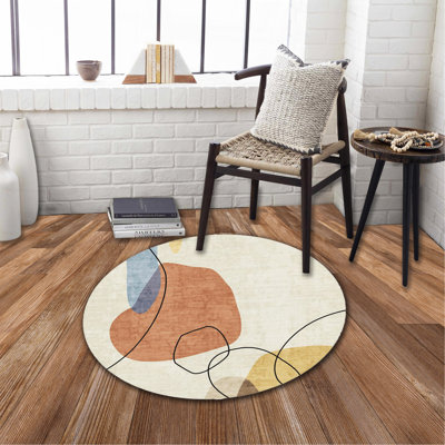 Tapis rond lavable antidérapant 41
