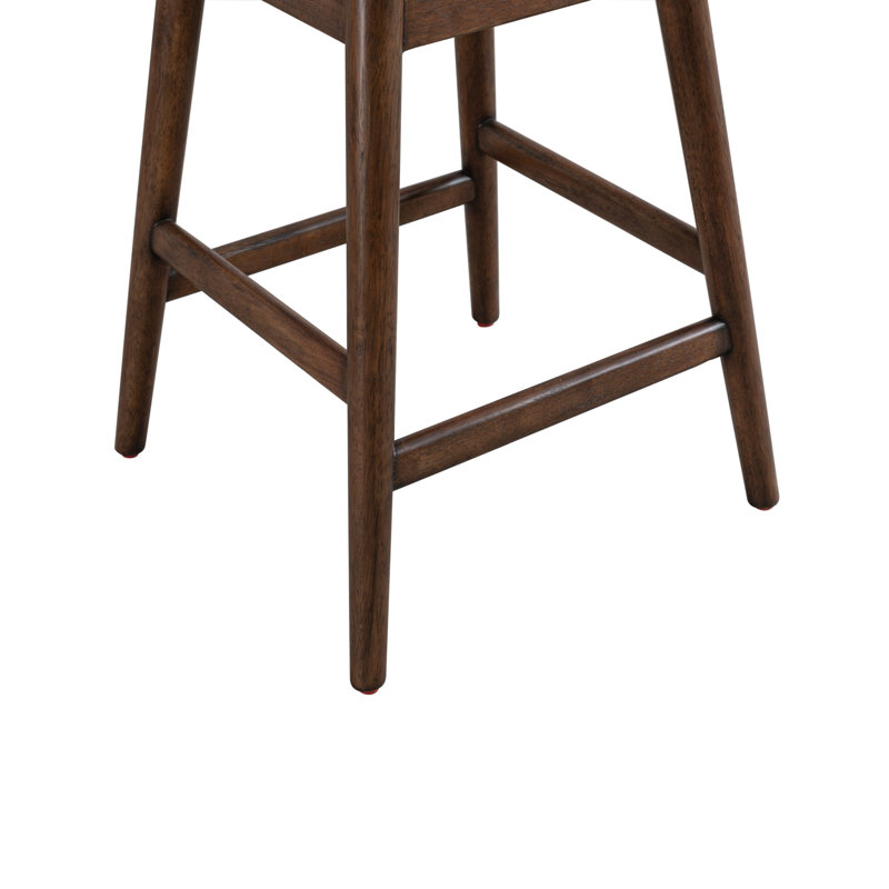 Sadie Solid Wood Upholstered Counter Height Or Bar Height Swivel Barstool With Fabric Seat - Set Of 4, Gray, Brown