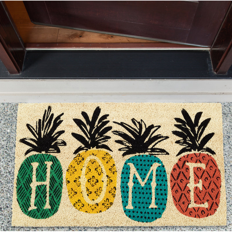 Pineapple Coir Outdoor Doormat, 18x30 Inches