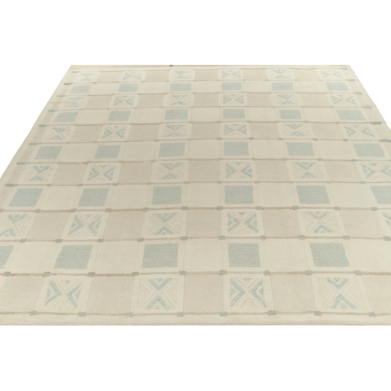 Scandinavian Wool Geometric Area Rug, Rectangle 5' x 7'
