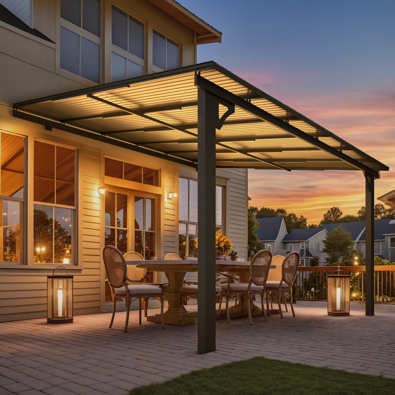 Pergola d'extérieur à hauteur réglable pour patio, H 118 po x l 144 po x P 110,23 po