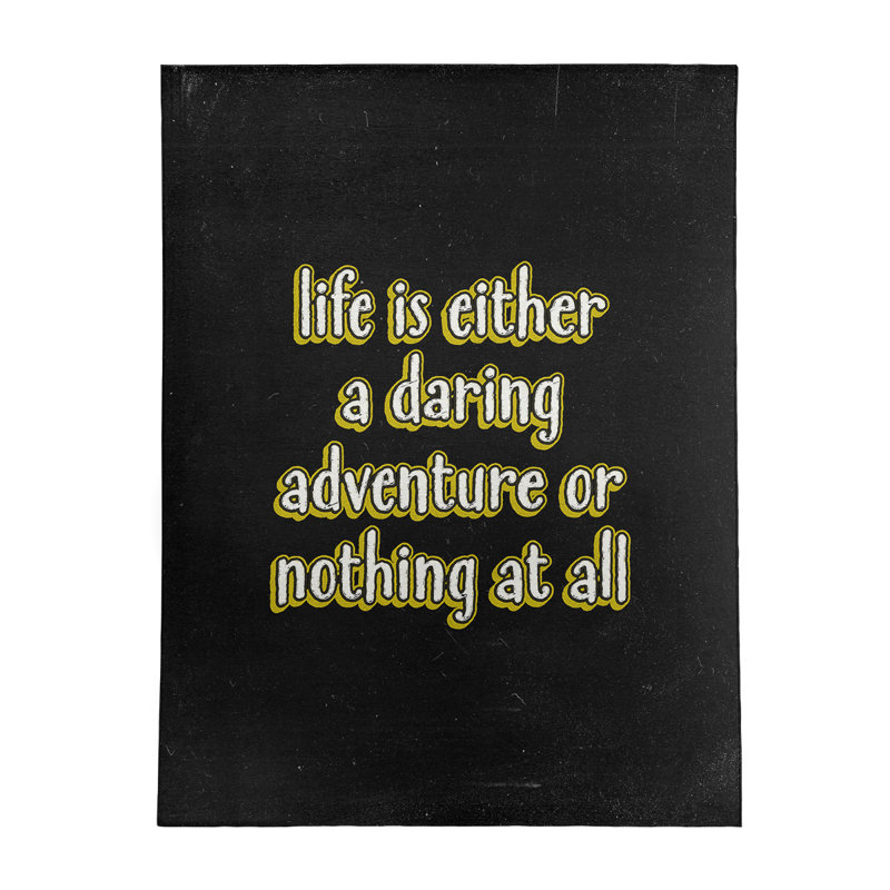 Tapis en polyester style tableau noir life adventure quot, Rectangle 5 pi x 7 pi
