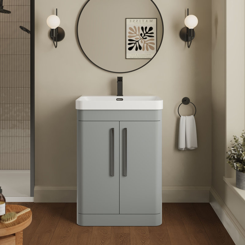 Parade 607 mm Bathroom Vanity, Satin Grey