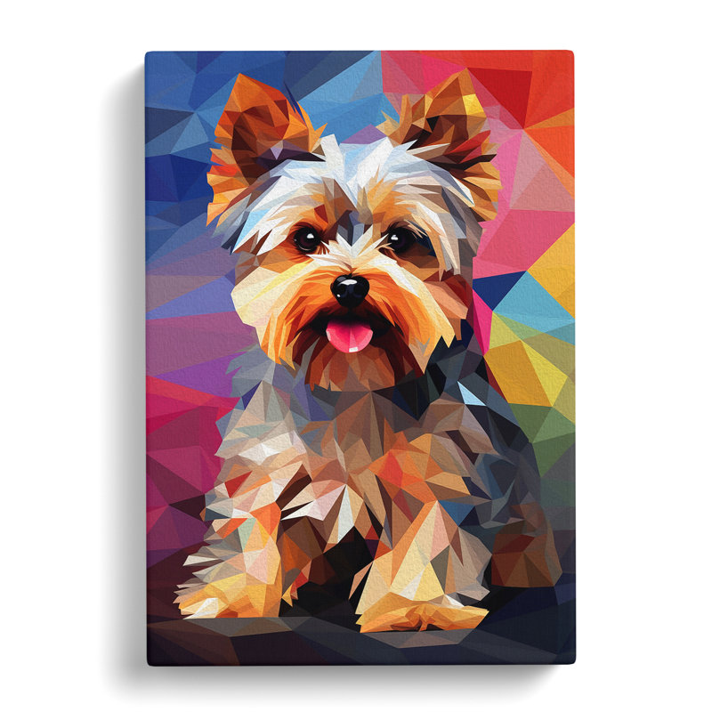 Yorkshire Terrier Orphism - Print, 76cm H x 50cm W x 3cm D