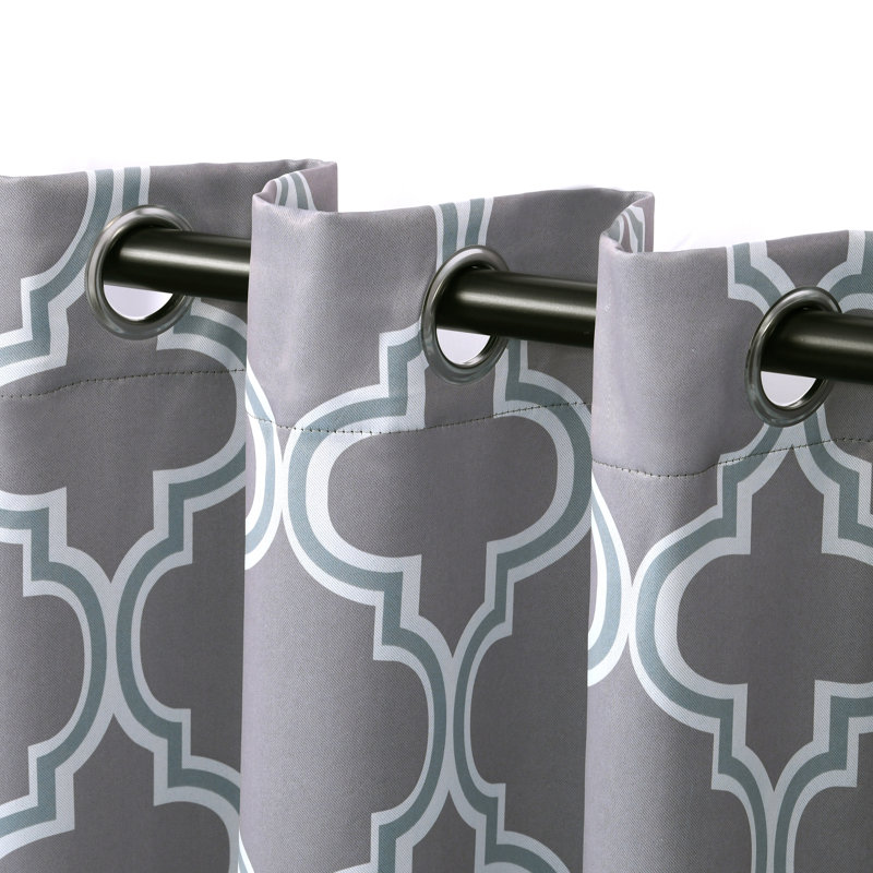 Scotia Polyester Room Darkening Pair, Silver, 52" x 63"