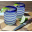 Verres mexicains soufflés à la main - Verres à spirale bleus-2003205285