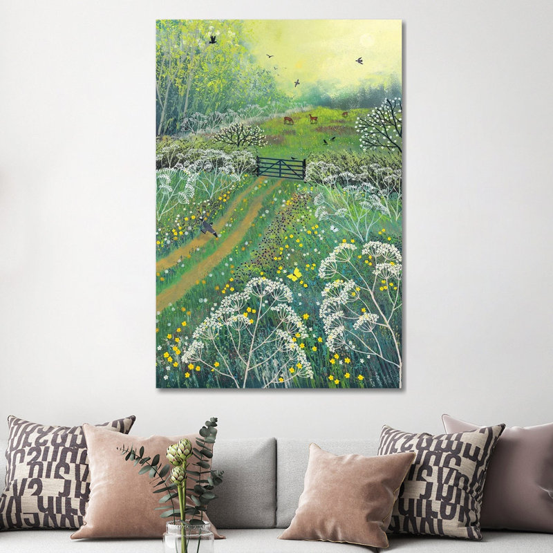 The Gate To May Meadow by Jo Grundy - Wrapped Canvas Gallery-Wrapped Canvas Giclée, 152.5 cm H x 101.5 cm W