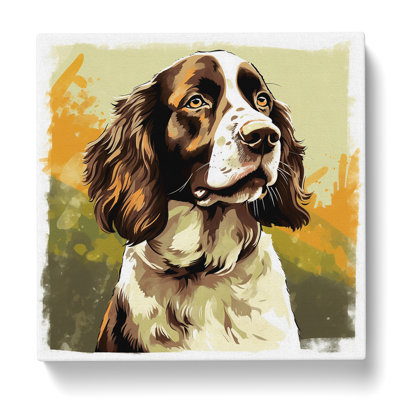 English Springer Spaniel Comic Art - Wrapped Canvas