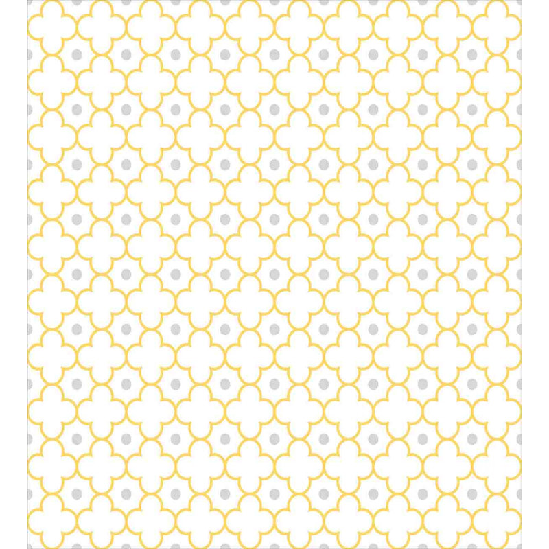 Quatrefoil Eclectic Geometric Shapes Duvet Cover, King Duvet Cover + 2 Pillow Shams