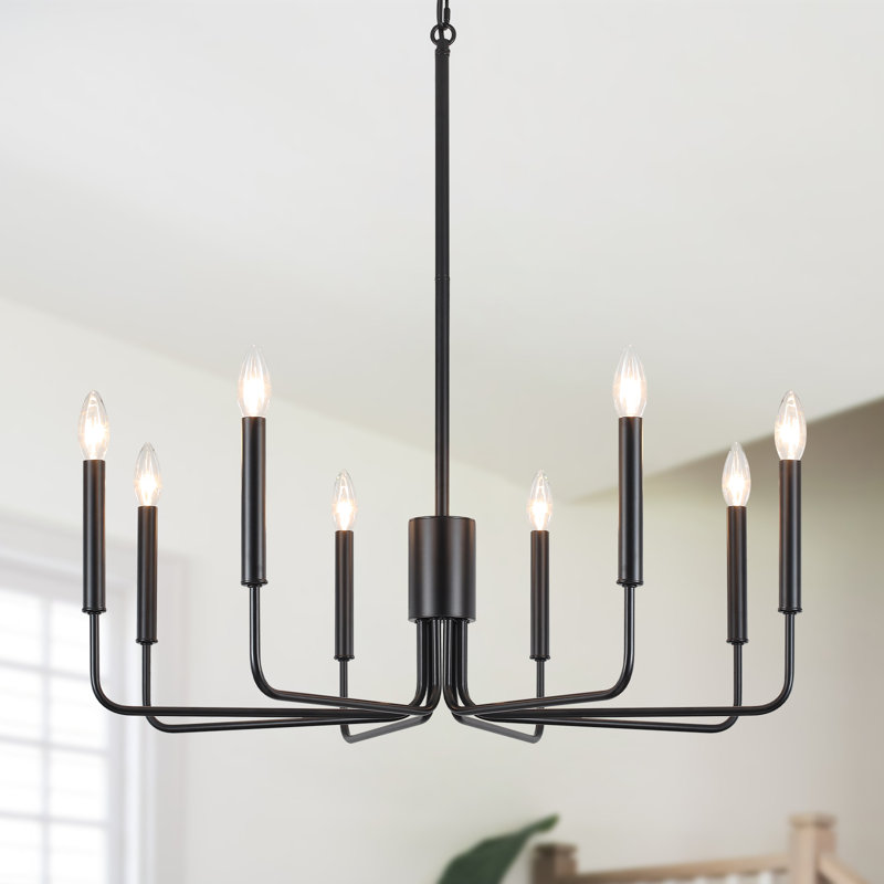 Luminaire pour îlot de cuisine de style lustre rustique classique / traditionnel à 8 lumières à intensité variable Roxsanne