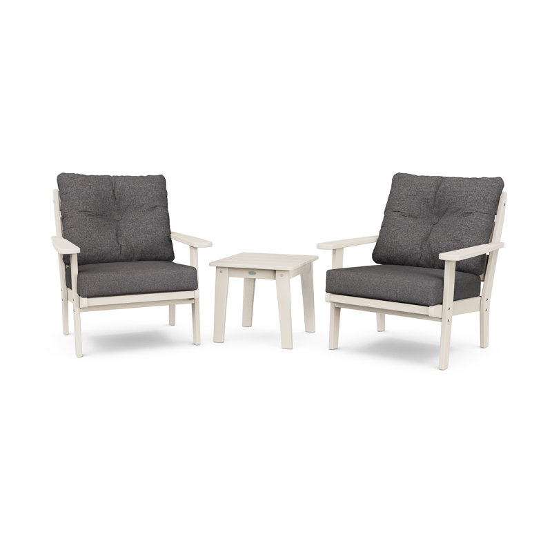 Lakeside 3-Piece Deep Seating Chair Set, Ash Charcoal , Sand