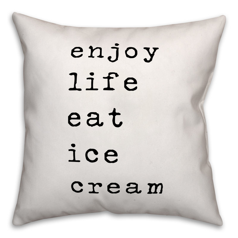  Coussin Enjoy Enjoy Eat Ice Cream