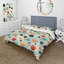 Ensemble de housse de couette à pois bleu et beige-1379890259