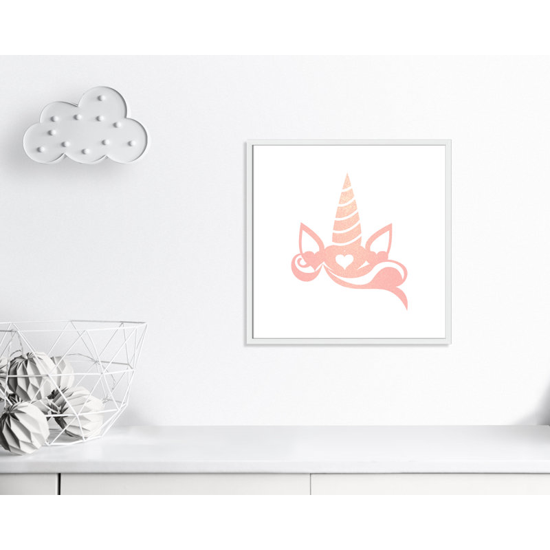 Adhésif décoratif «Be the Unicorn 1» Be a Unicorn, 26.5" H x 26.5" W x 1.18" D, Encadré de boîte blanc