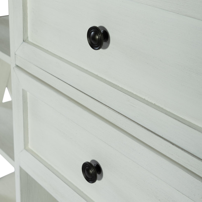 Coleshill 2 Drawer Sideboard w/ Wine Storage, White/Brown