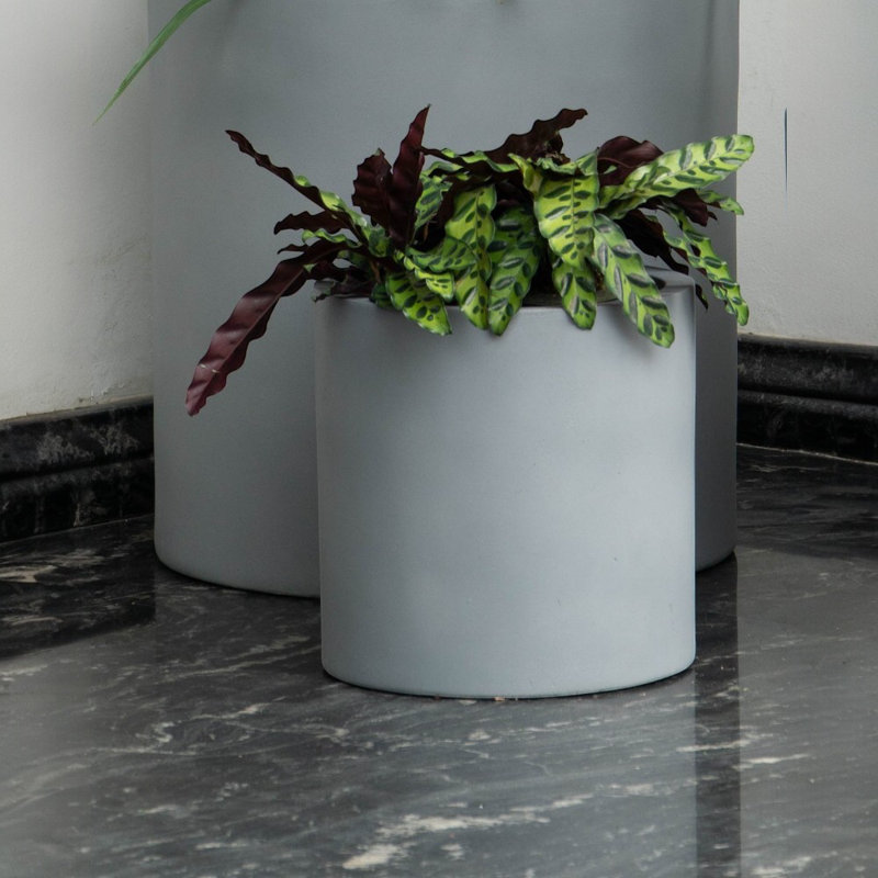 Pelley Handmade Pot Planter, Gray, 12" H x 12" W x 12" D