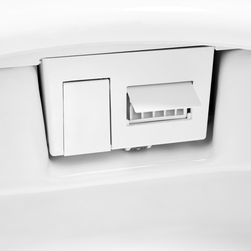 Flint One Piece Square Smart Toilet Bidet With Auto Open & Close, Foot Sensor, Auto Flush, Blackout Flush, Multiple Spray Modes, Heated Seat, Warm Water And Air Dryer, Auto LED Nightlight