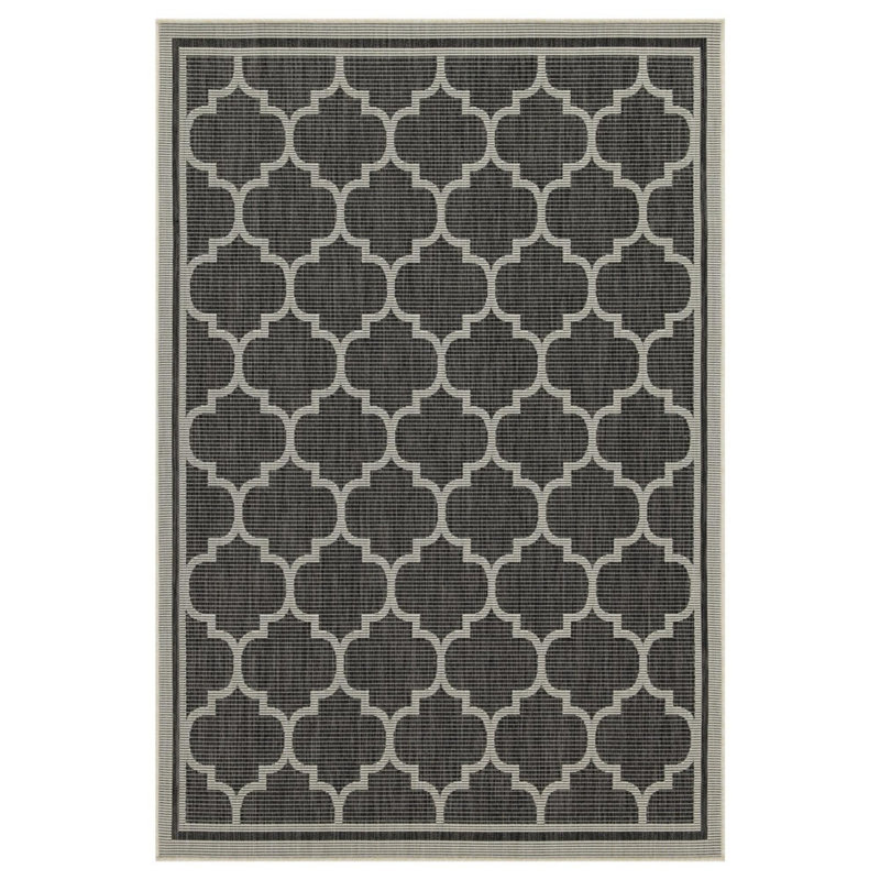 Tapis intérieur / extérieur anthracite Sunshine, Rectangle 5 pi 3 po x 7 pi 3 po