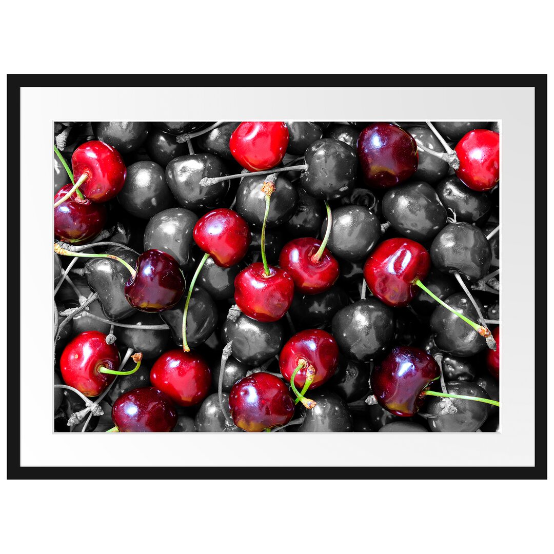 Gerahmtes Poster Delicious Cherries