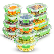 12pcs Glass Food Storage Containers with Locking Lids, Glass Meal Prep  Containers, Food Storage, Small Containers for Snacks Dips, Safe Home  Container Suitable for Freezer, Ovens