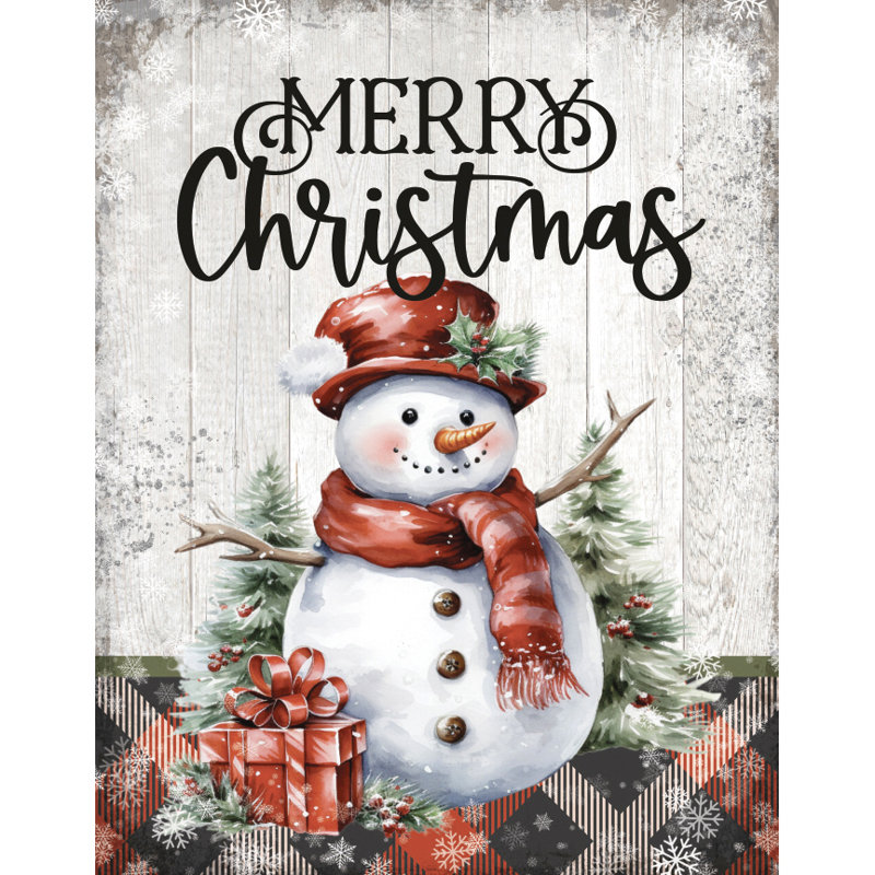 Art mural en bois Merry Christmas Timberland - 11,75 po x 15 po