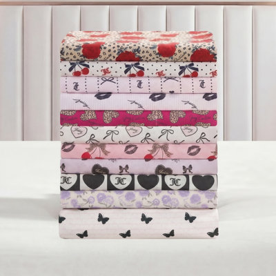 Juicy Couture Printed Microfiber Sheet Set