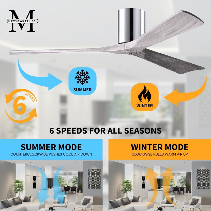Irene Ceiling Fan, Barn Wood Tone, Polished Chrome, 52"