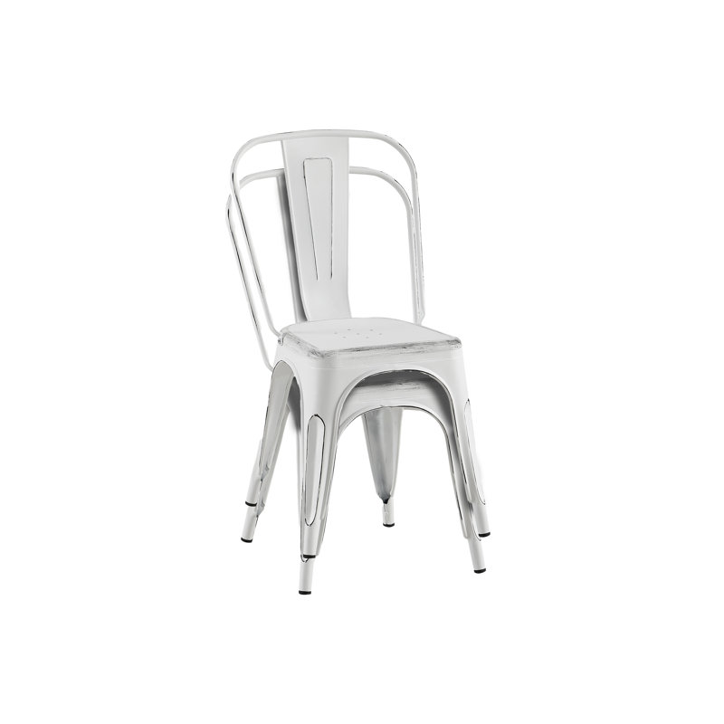 Chaise de salle à manger Kalya, Blanc mat sablé, 2