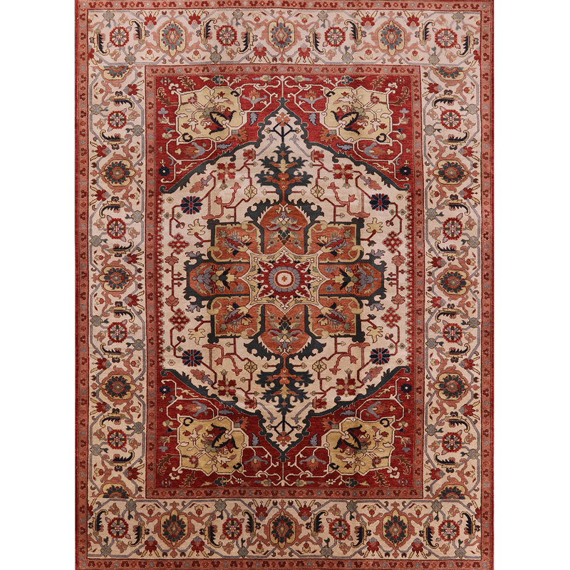 Tapis oriental orange / beige, Rectangle 4 pi x 6 pi