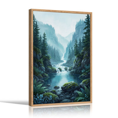 Art mural sur toile Misty Mountain River