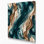 Aquarelle abstraite 95, art mural sur toile bleue