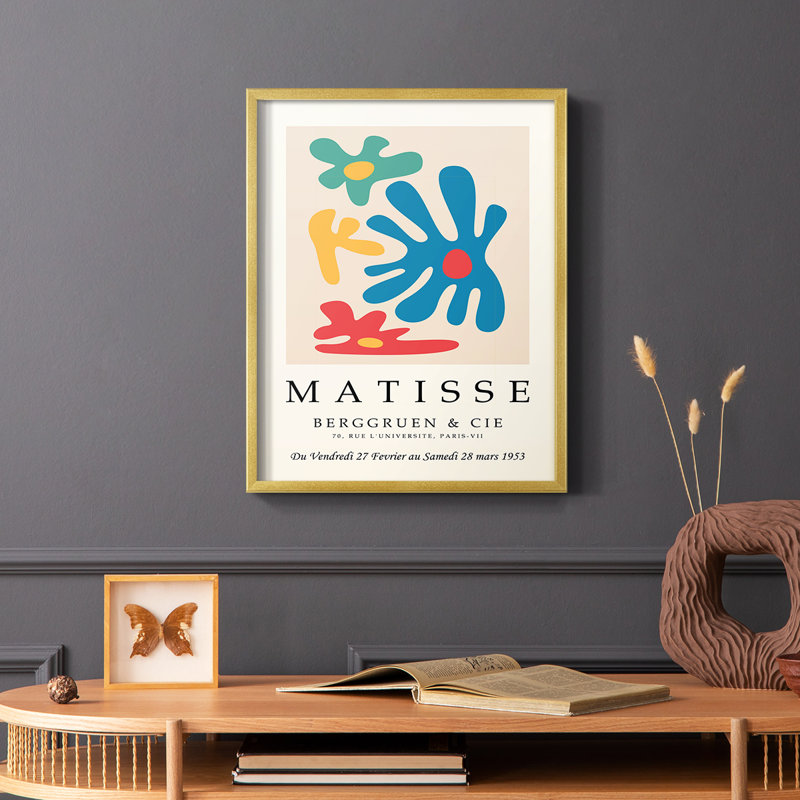 Matisse Lxxix, reproduction encadrée - bois massif, H 14 po x l 11 po