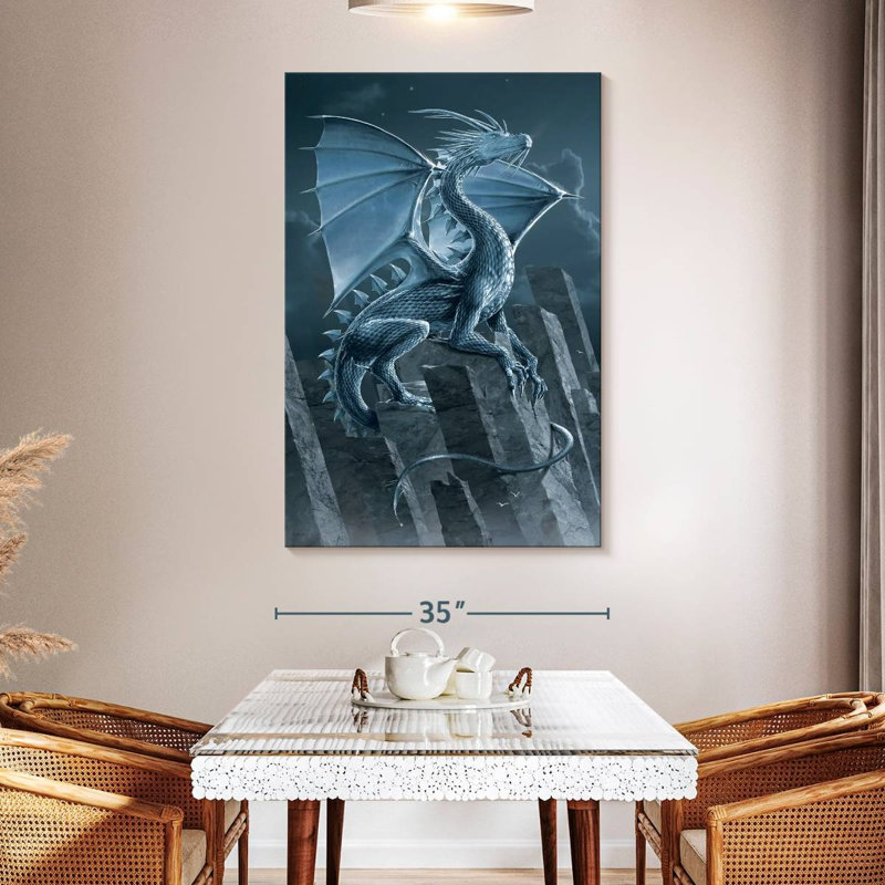 Silver Dragon, 51" H x 34" W