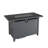 25'' H X 42'' W Steel Outdoor Fire Pit Table With Lid (Black)-1085532860