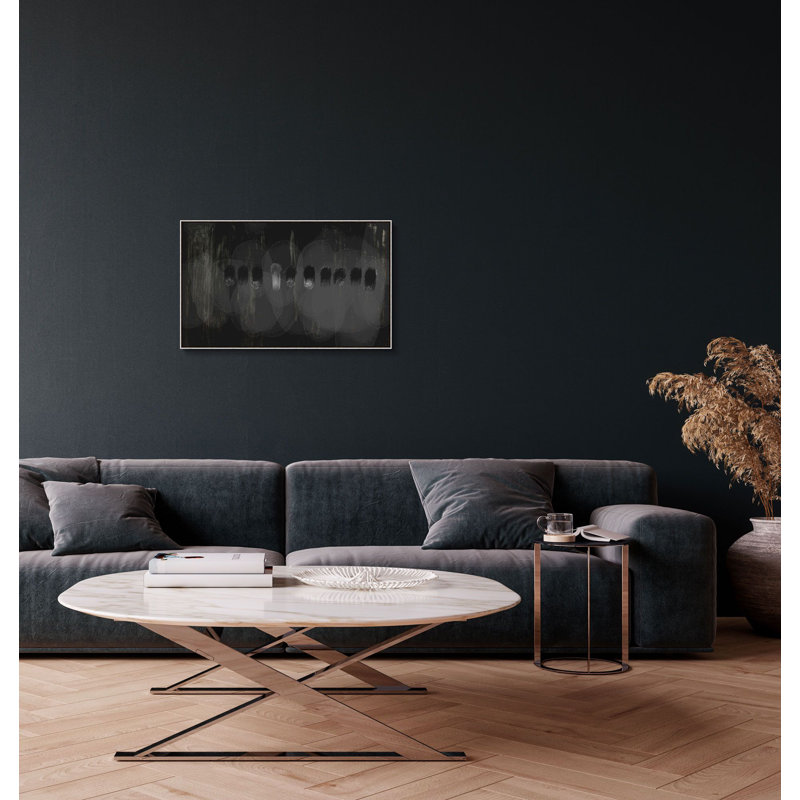 Channelled Bedrock Black 1 Print by Art House Studios, 27" H x 44" W x 2" D