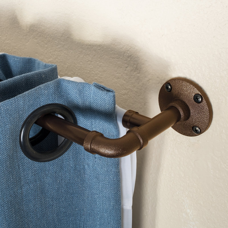 Shongopovi Metal Adjustable Double Curtain Rod, Vintage Bronze, 86" - 128"
